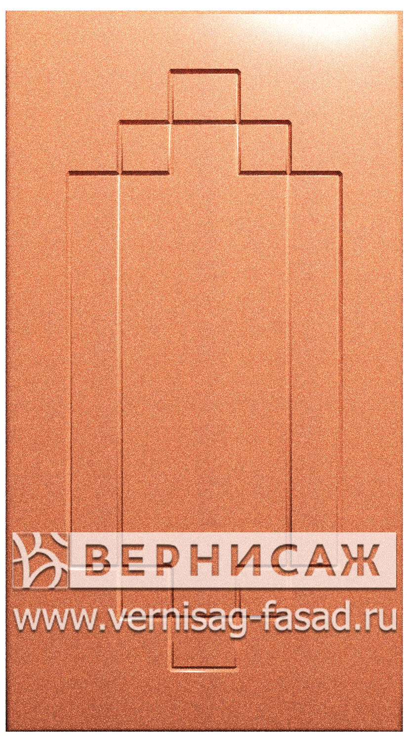  Фасады в пленке ПВХ, Фрезеровка № 37, цвет Оранжевый металлик