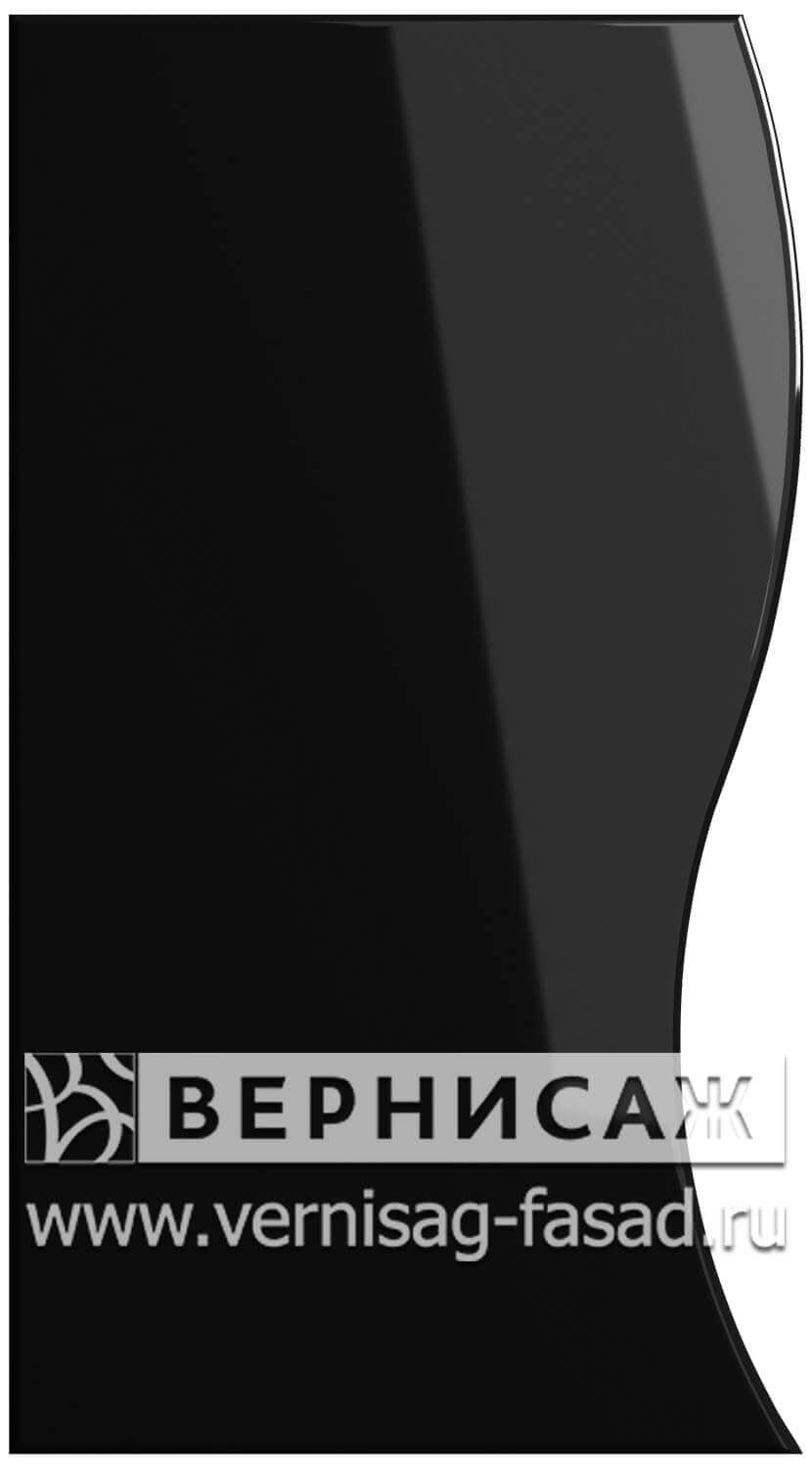 Фасады в пленке ПВХ, Фрезеровка № 22, цвет Черный глянец