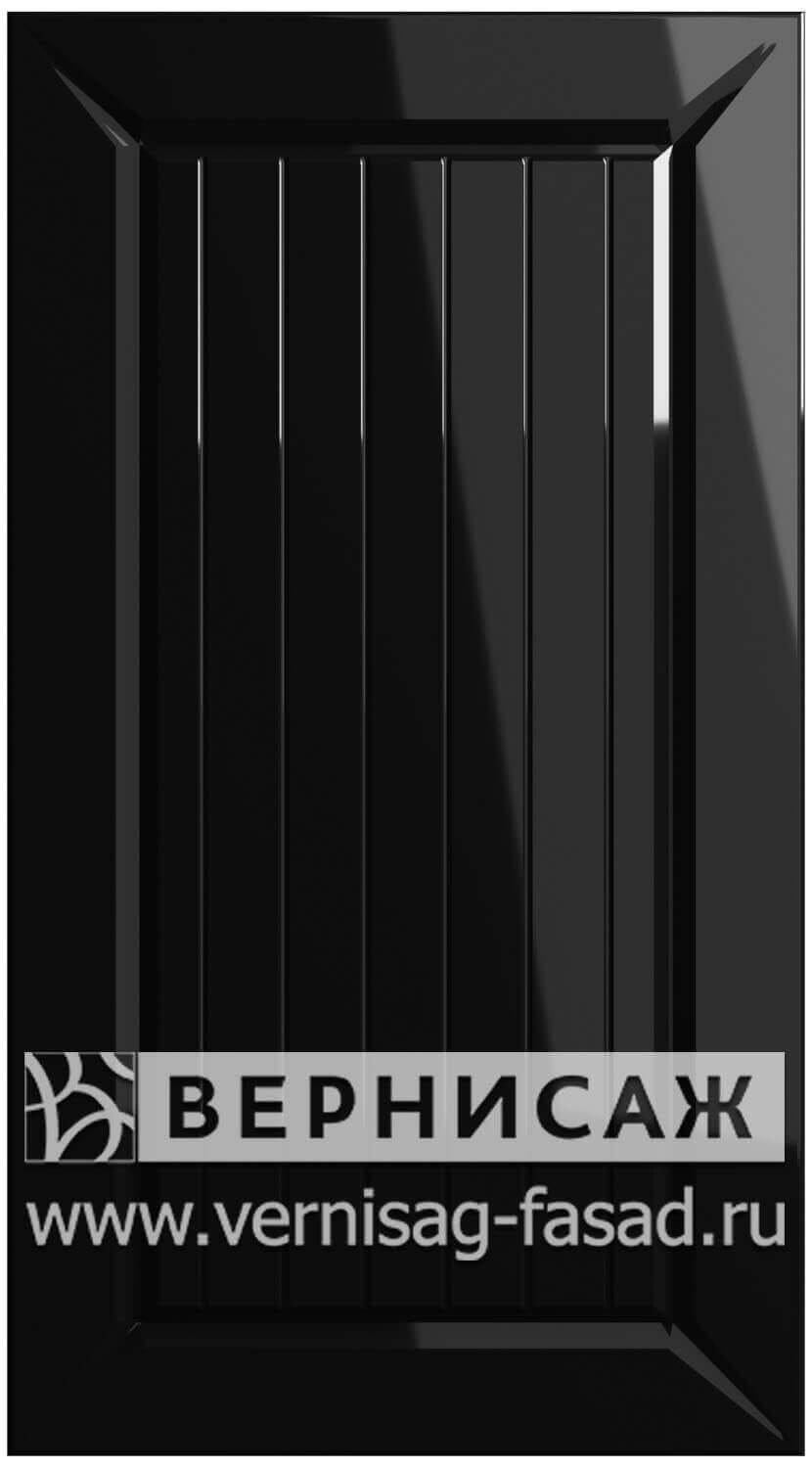 Фасады в пленке ПВХ, Фрезеровка № 46, цвет Черный глянец