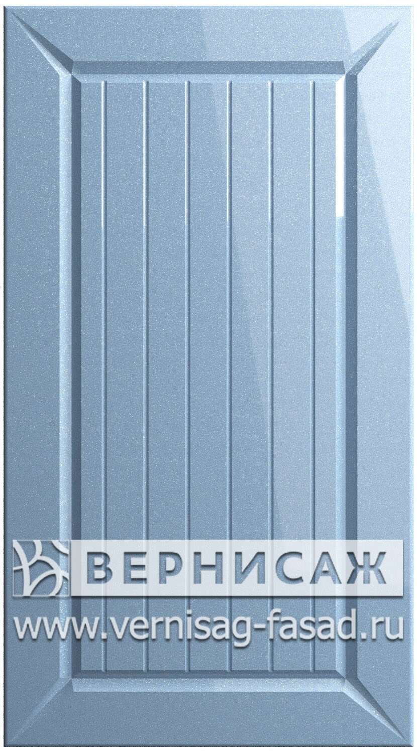 Фасады в пленке ПВХ, Фрезеровка № 46, цвет Голубой металлик