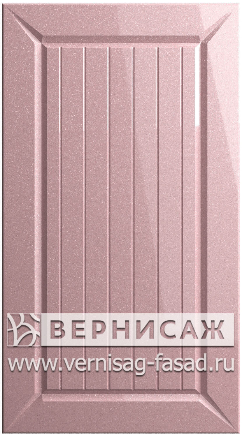 Фасады в пленке ПВХ, Фрезеровка № 46, цвет Розовый металлик