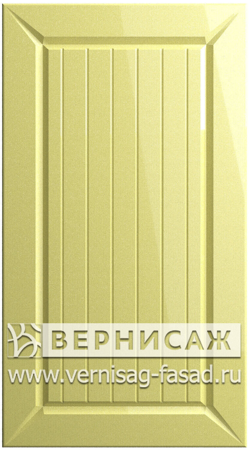 Фасады в пленке ПВХ, Фрезеровка № 46, цвет Светло желтый металлик
