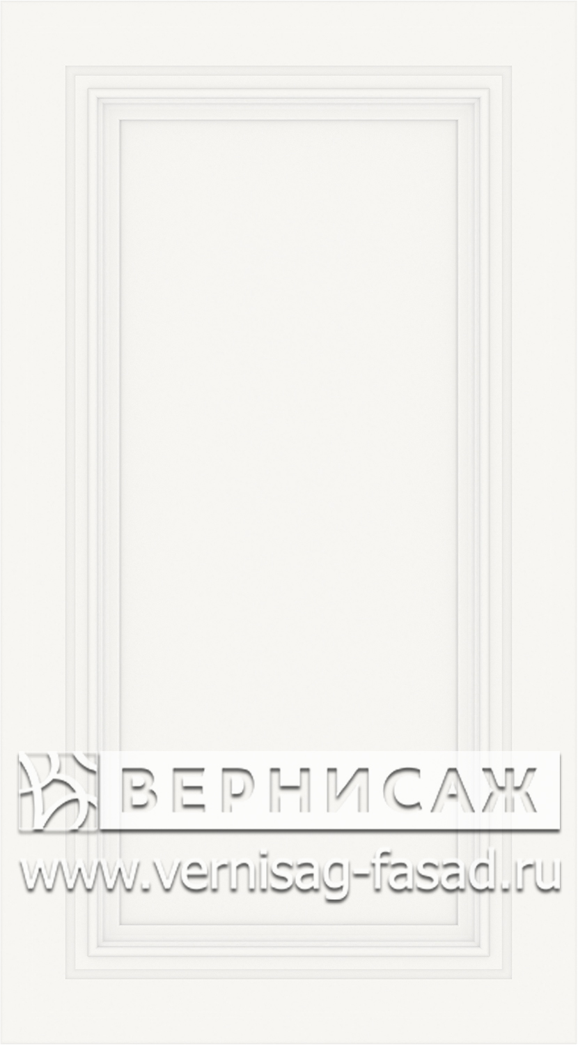 Фасады в пленке ПВХ, Фрезеровка W №4, цвет белый софт 