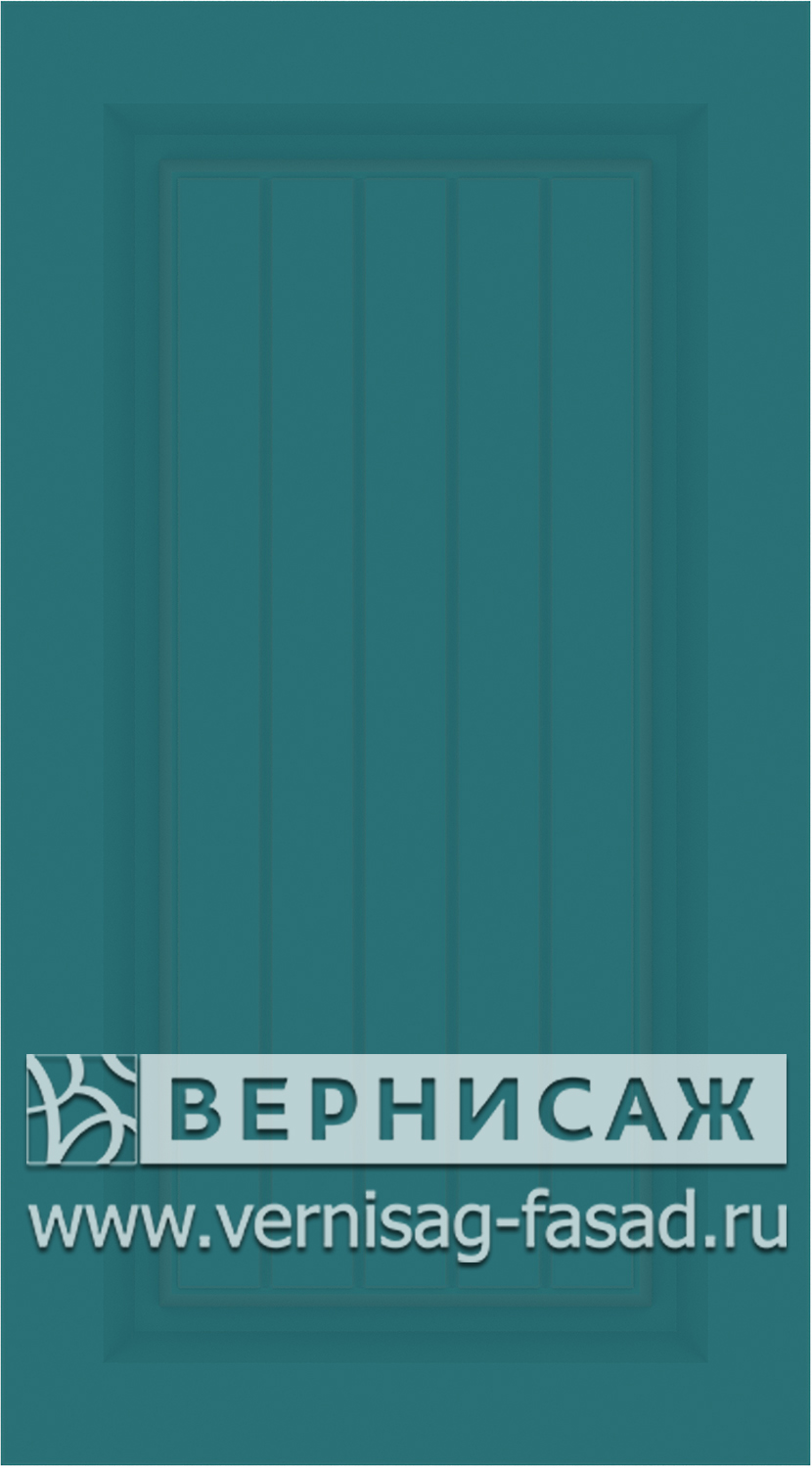 Фасады в пленке ПВХ, Фрезеровка № W6, цвет  Морская волна софт 